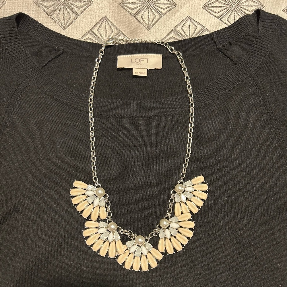 NY & Company Fan Bib Necklace